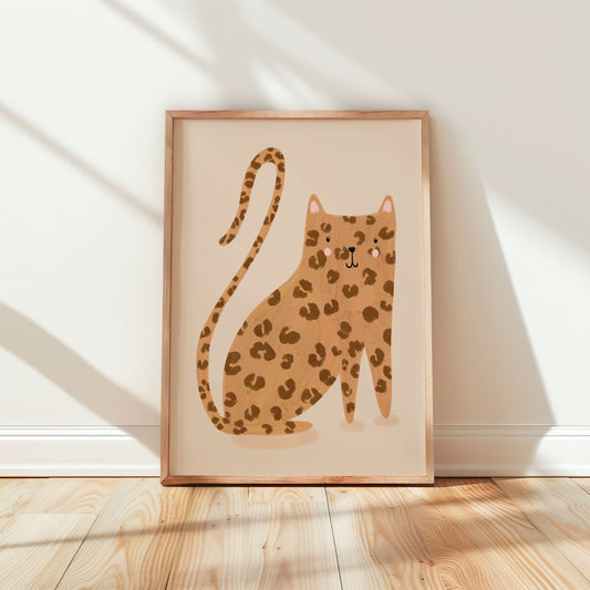 Leopard kids art print