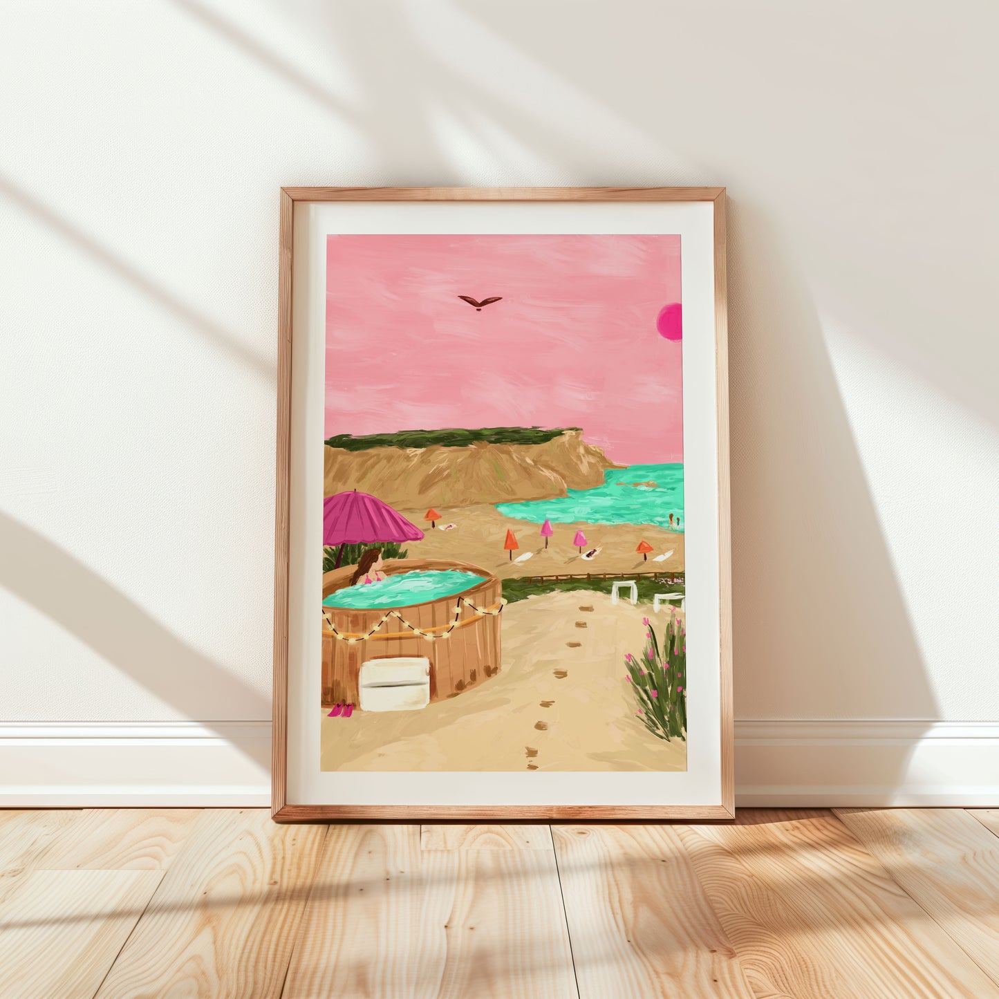 Abstract Mawgan Porth, Cornwall UK painting art print