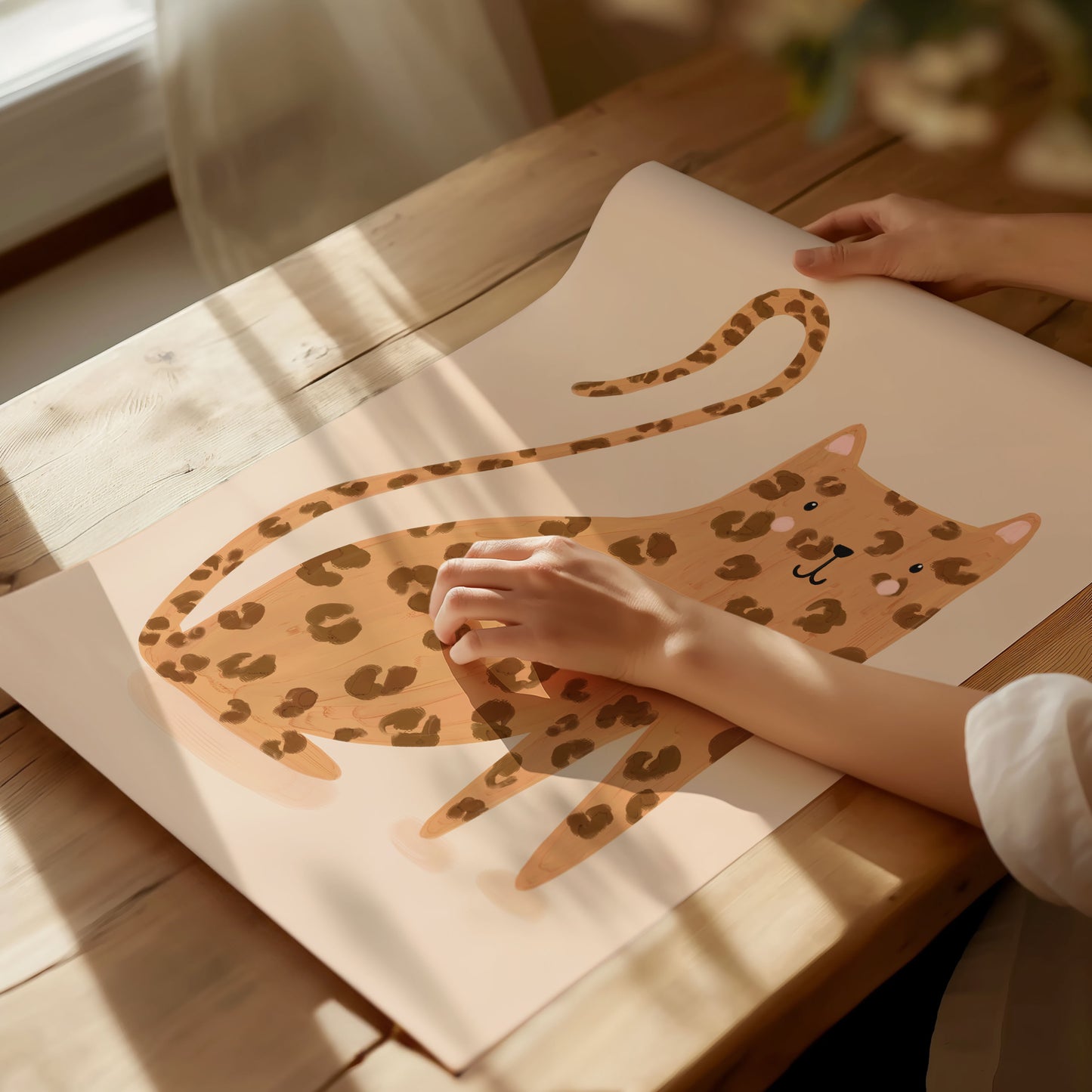 Leopard kids art print