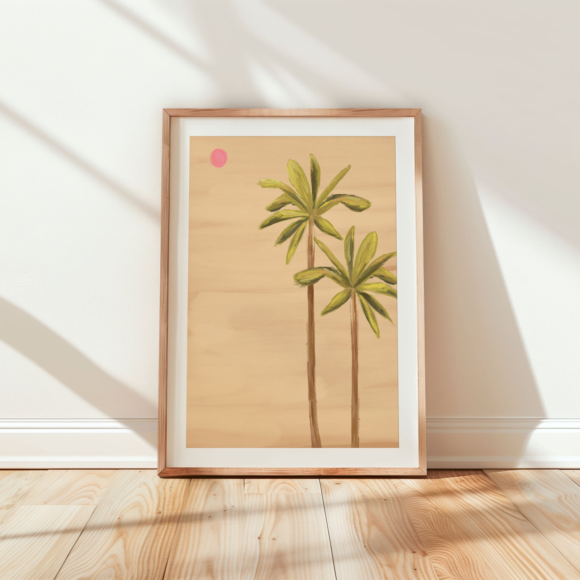 Tropical palm trees wall art print