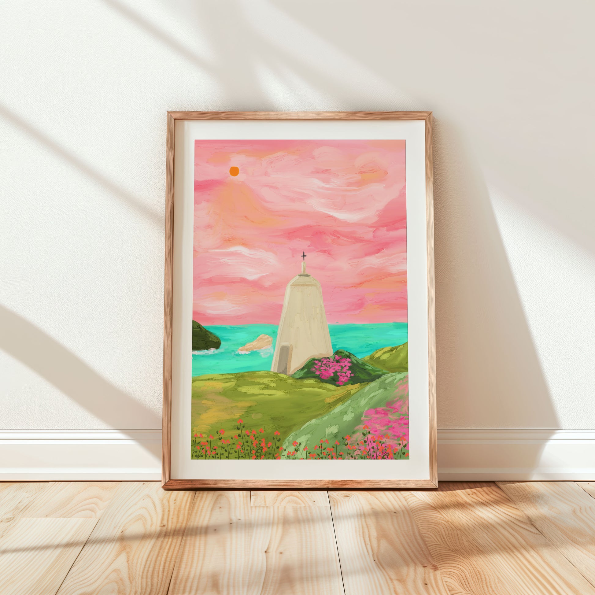 Colourful Portreath, Cornwall wall art print