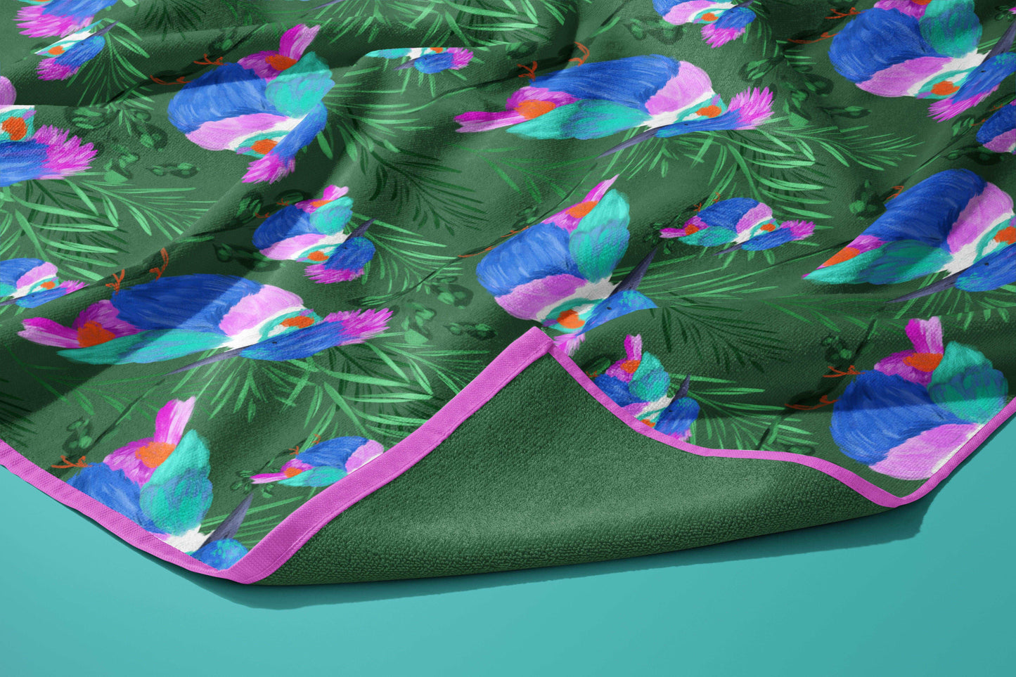 Tropical birds fabric pattern design