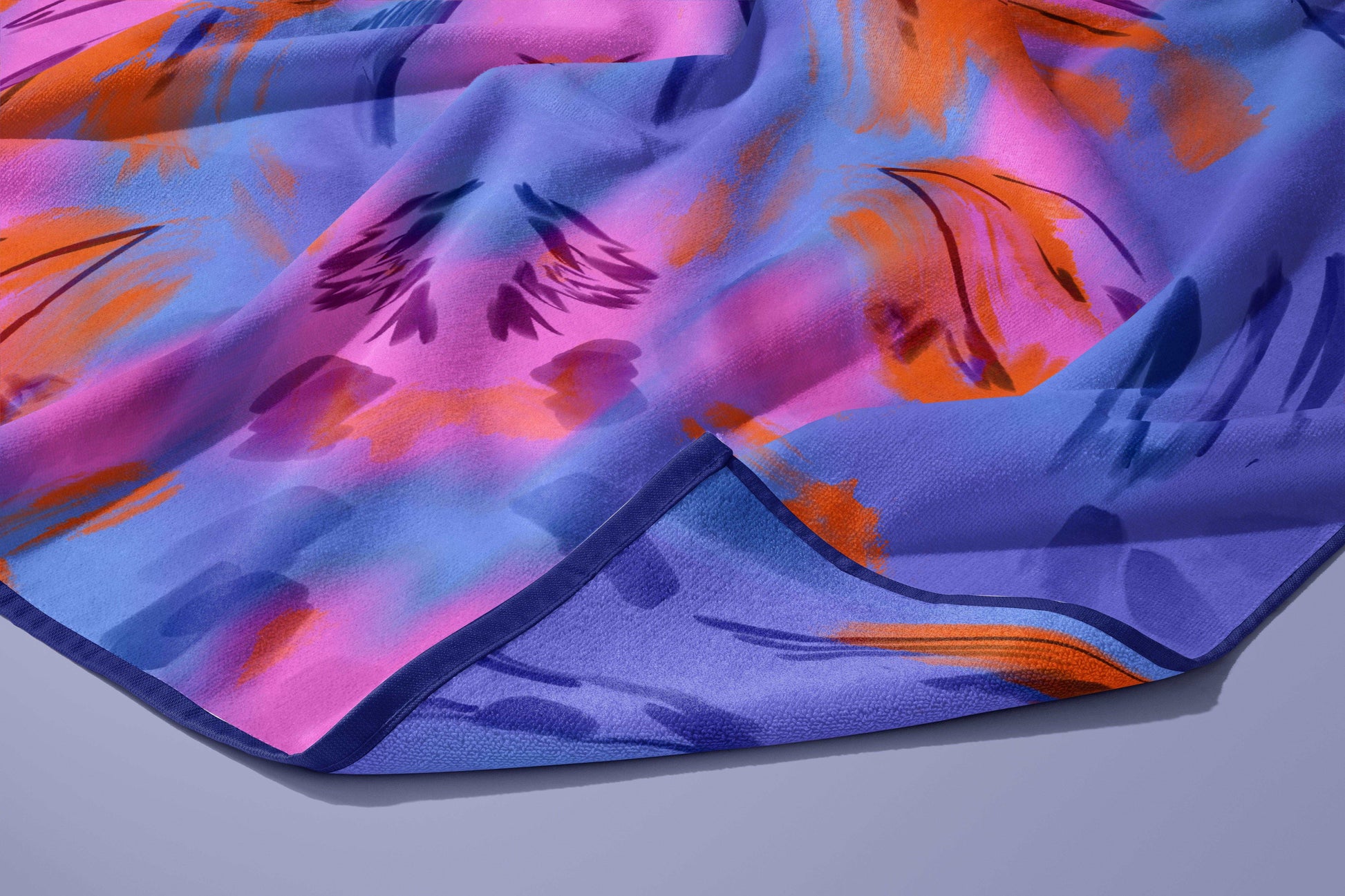 Blue abstract beach towel design