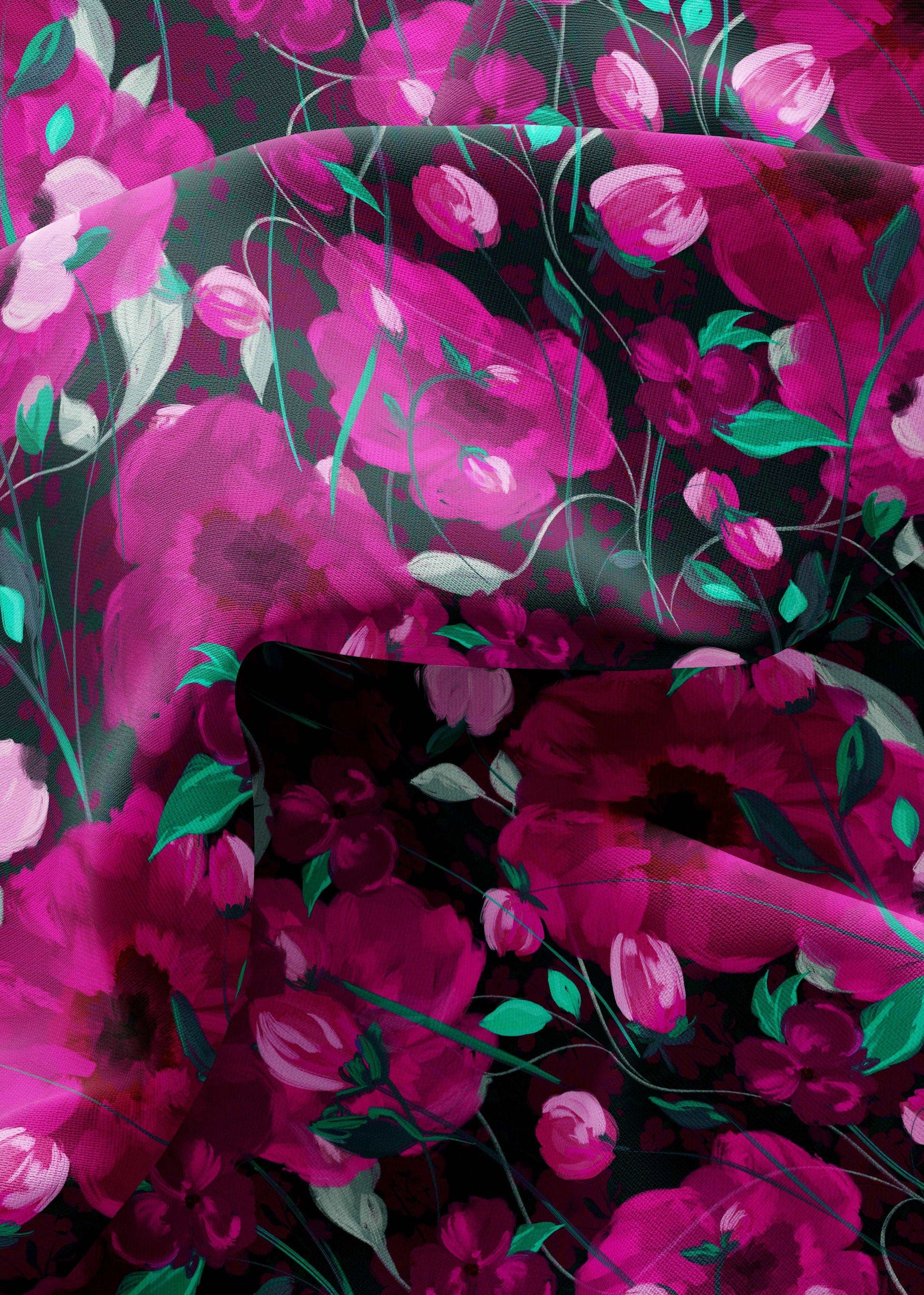 Fuchsia Pink Floral Pattern