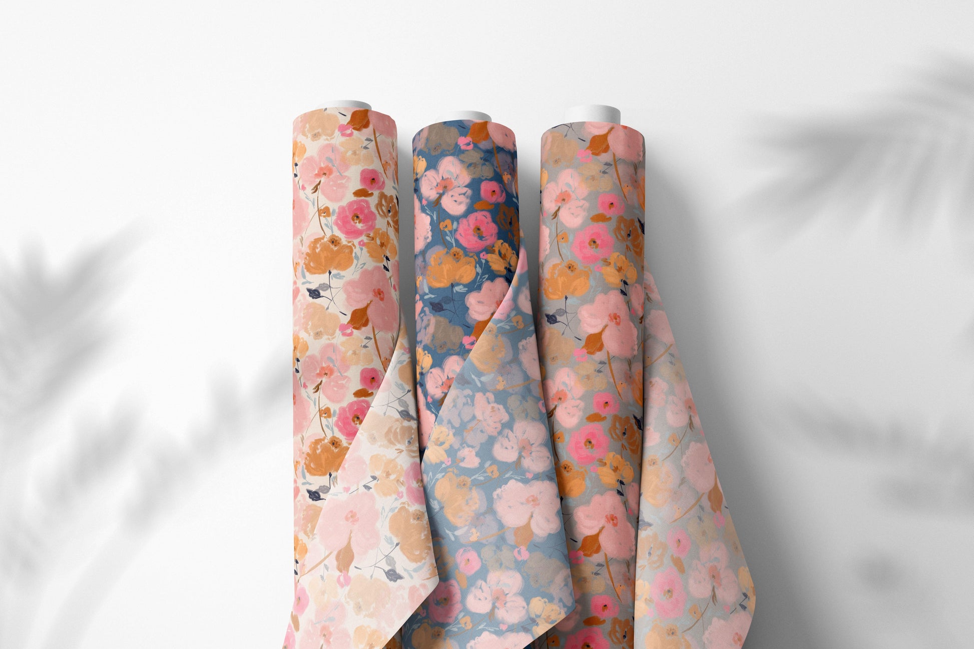 Boho floral fabric collection