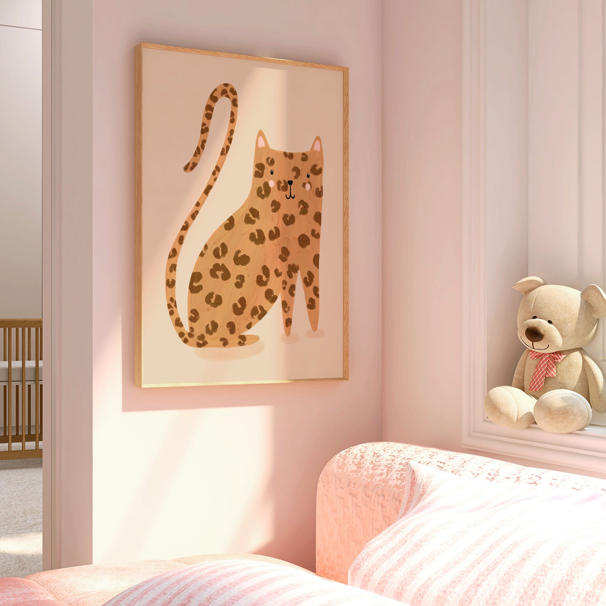 Leopard kids nursery art print