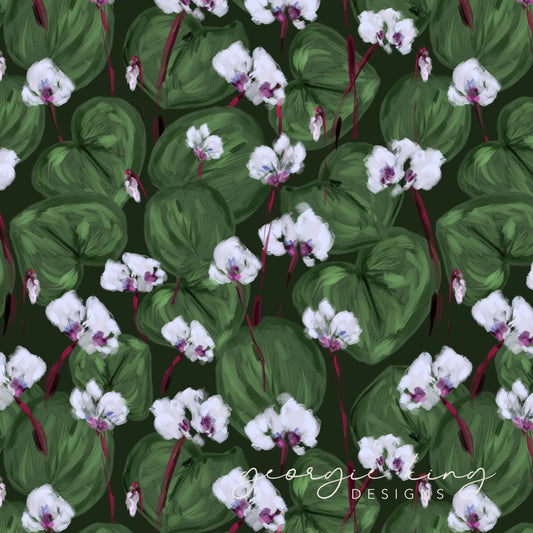 Sowbread flowers repeatable pattern tile