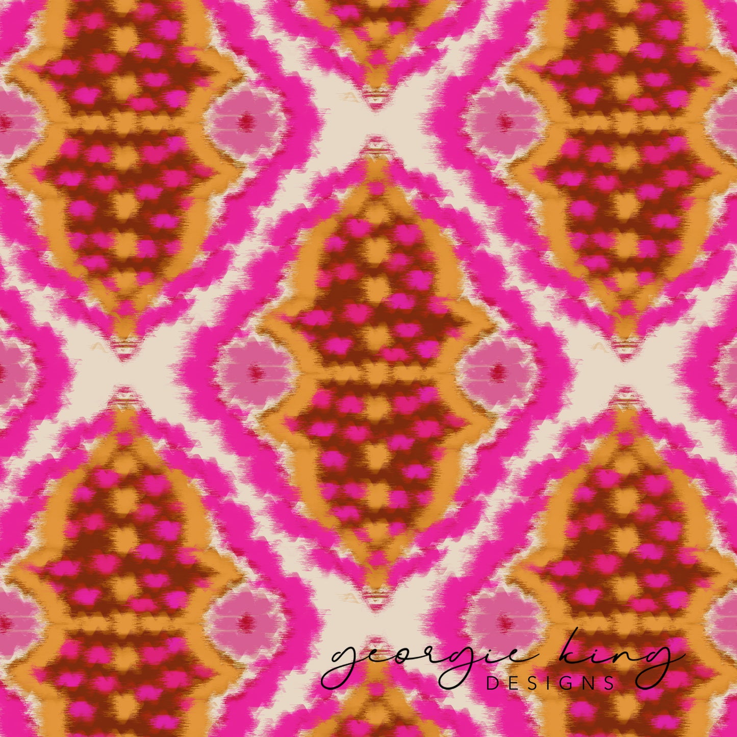 Painted Ikat surface pattern design