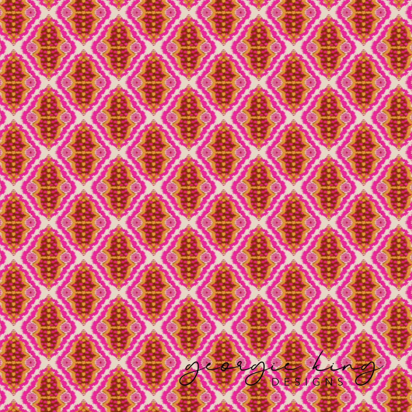 Painted Ikat surface pattern design