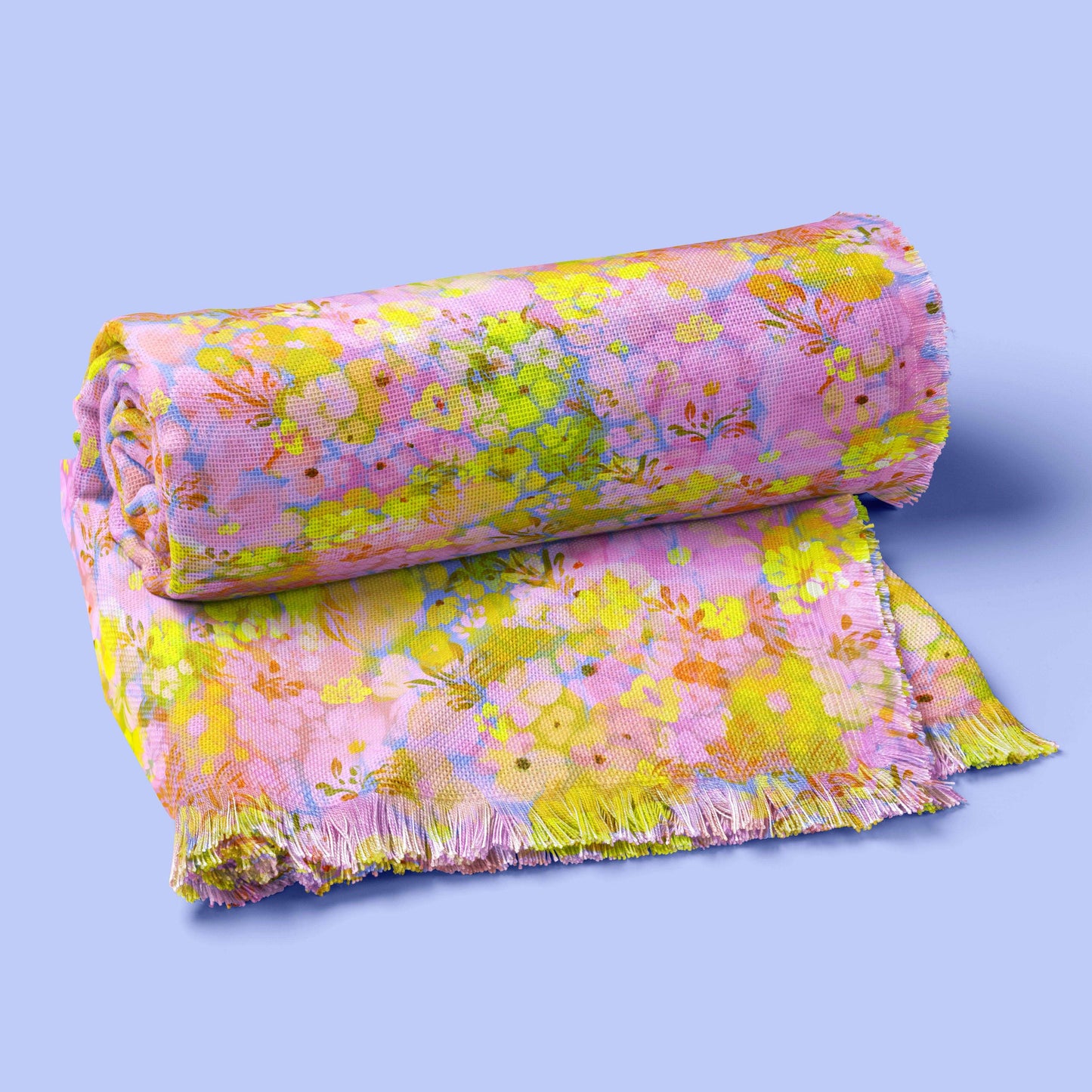 Summer floral fabric pattern